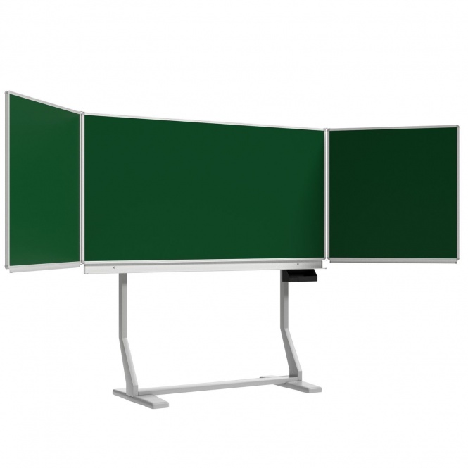 Klapp-Tafel freistehend, Mittelfläche 200x100 cm, Stahlemaille grün, 